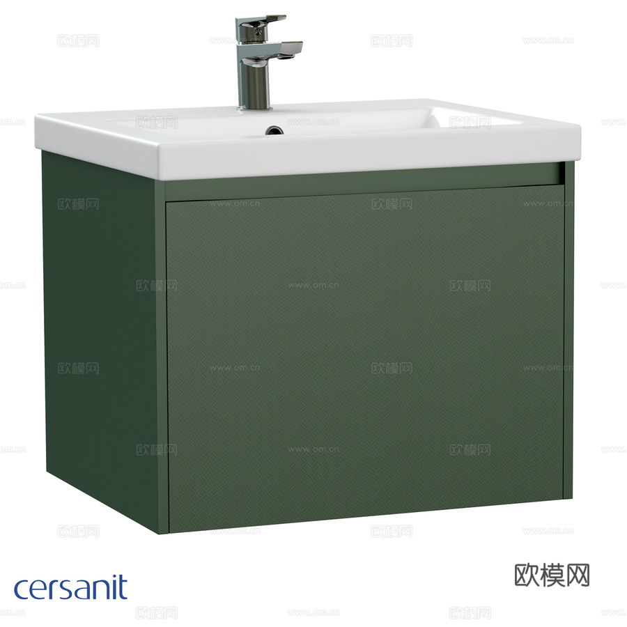 梳妆台 Cersanit Grande Como 60 绿色3d模型下载