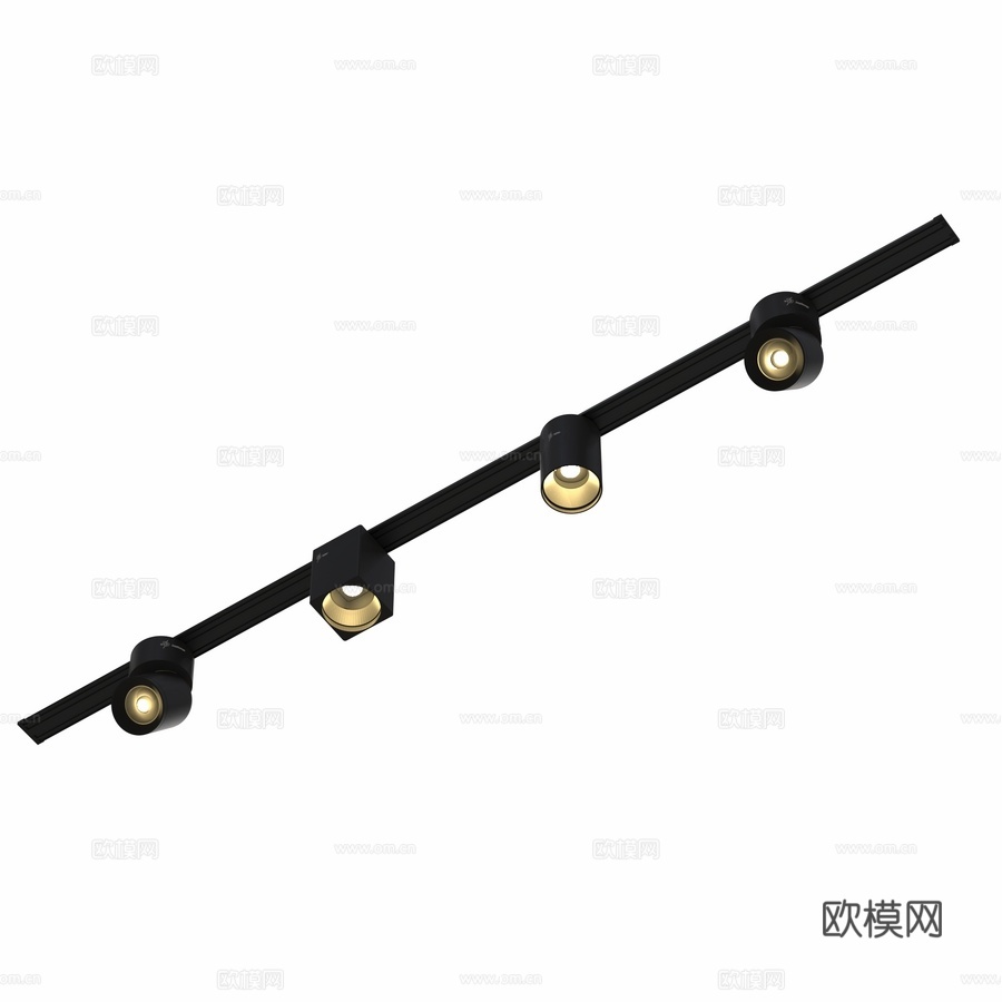 超薄轨道灯 ZeepDeep 平面灯，圆形旋转款3d模型下载