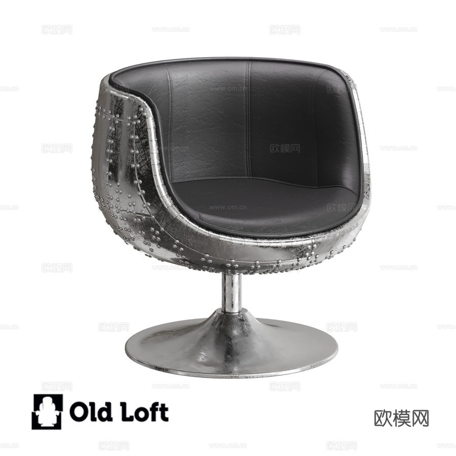 OM 旋转椅 Cognag Black Rotation3d模型下载