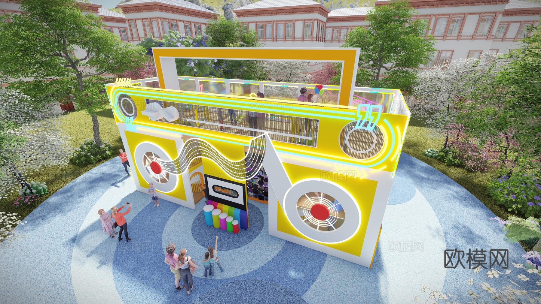 炫彩收音机3d模型下载（渲染图3）