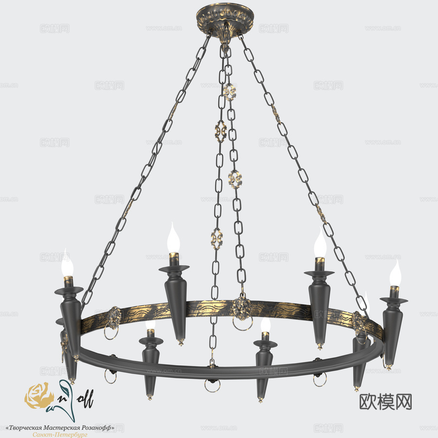 水晶吊灯 Lyon RS121 83d模型下载