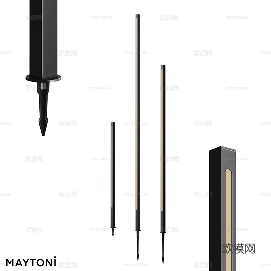 景观灯杆 O440FL-L12GF3K, O440FL-L13d模型下载