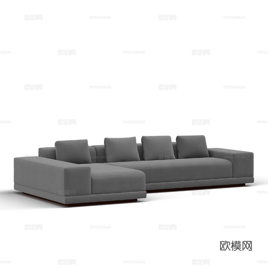 OM Maroon 组合沙发3d模型下载