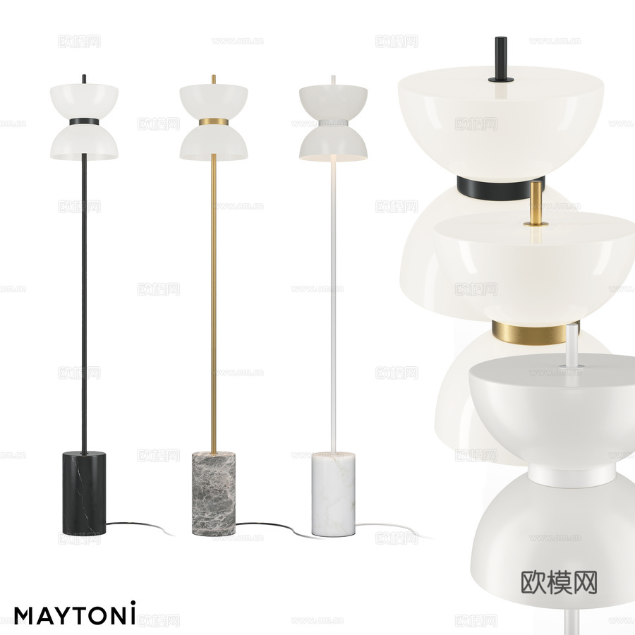 落地灯（落地灯）京都风 MOD178FL-L11B3K; M3d模型下载