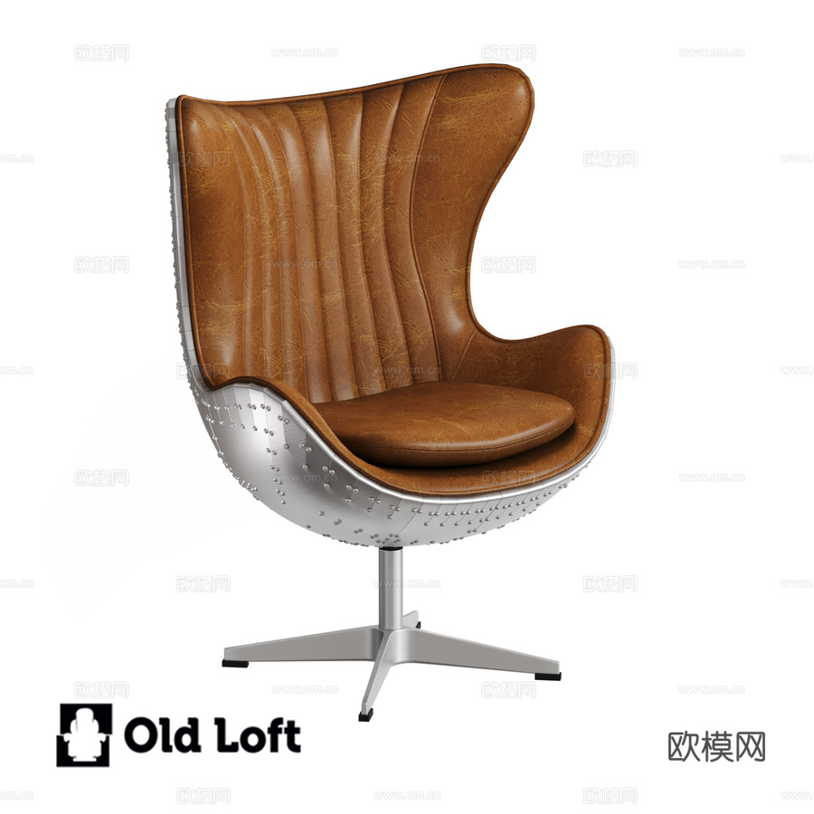 OM 蛋椅 茧形铝质饰面3d模型下载