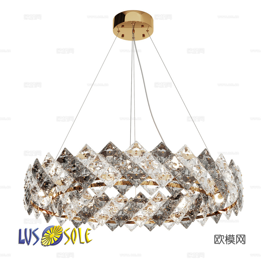 OM 吊灯 Lussole LSP-88563d模型下载