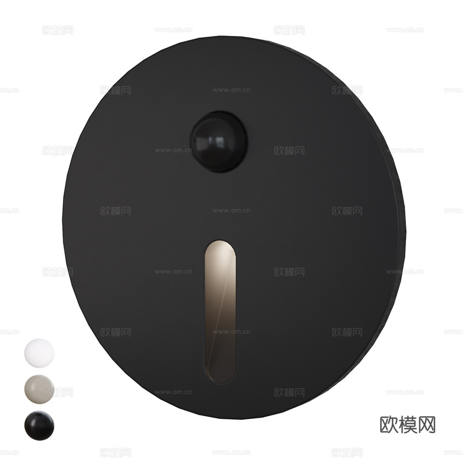 带感应器的圆形LED嵌入灯用于照明3d模型下载