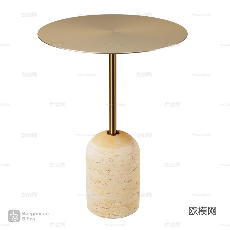 Gryd咖啡桌，金色，Bergenson Bjorn3d模型下载