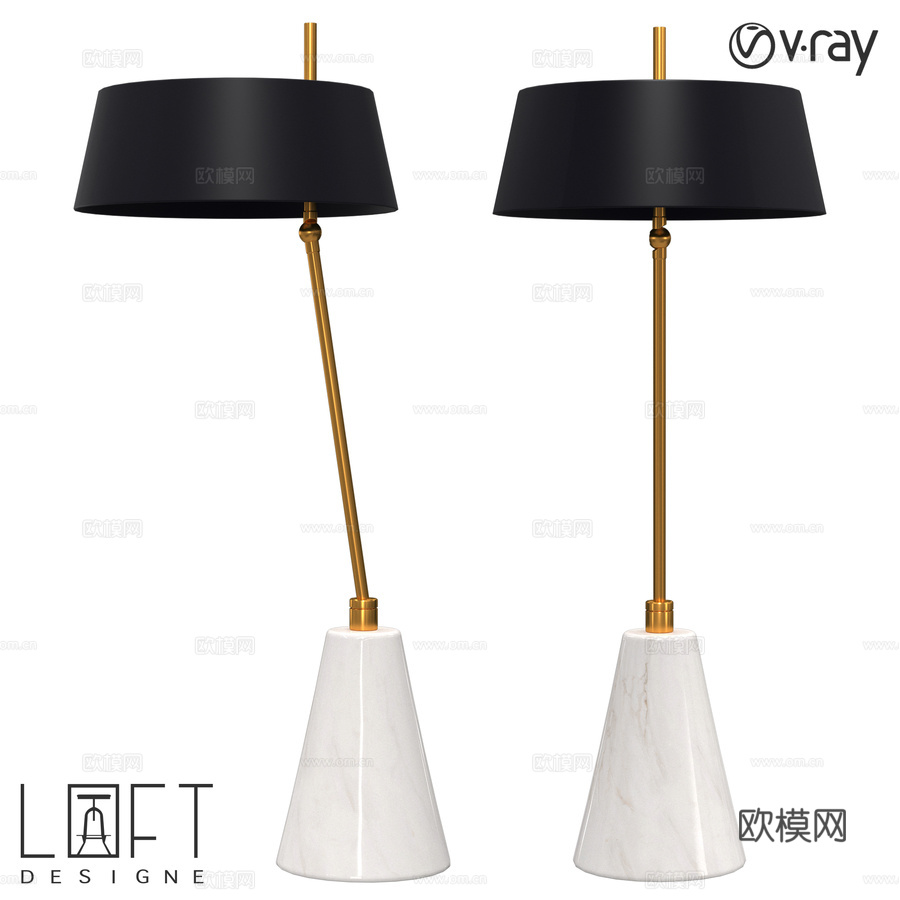LoftDesigne 1363款台灯3d模型下载