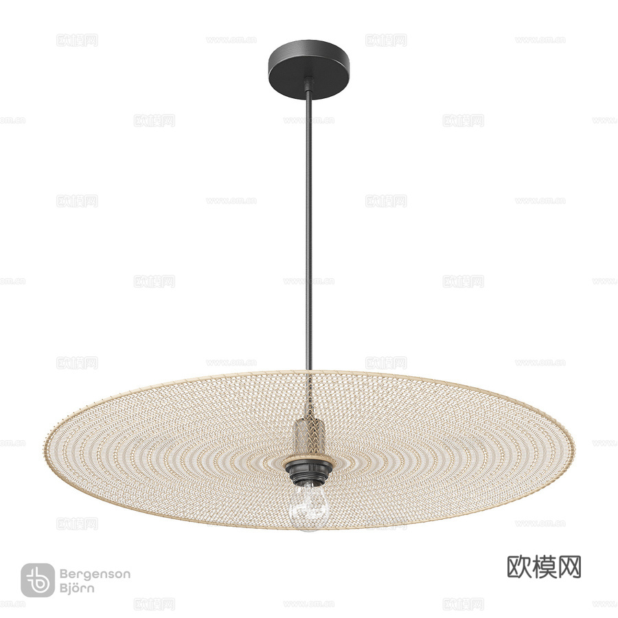 OM_吊灯 Vinger, 米色, Bergenson Bj3d模型下载