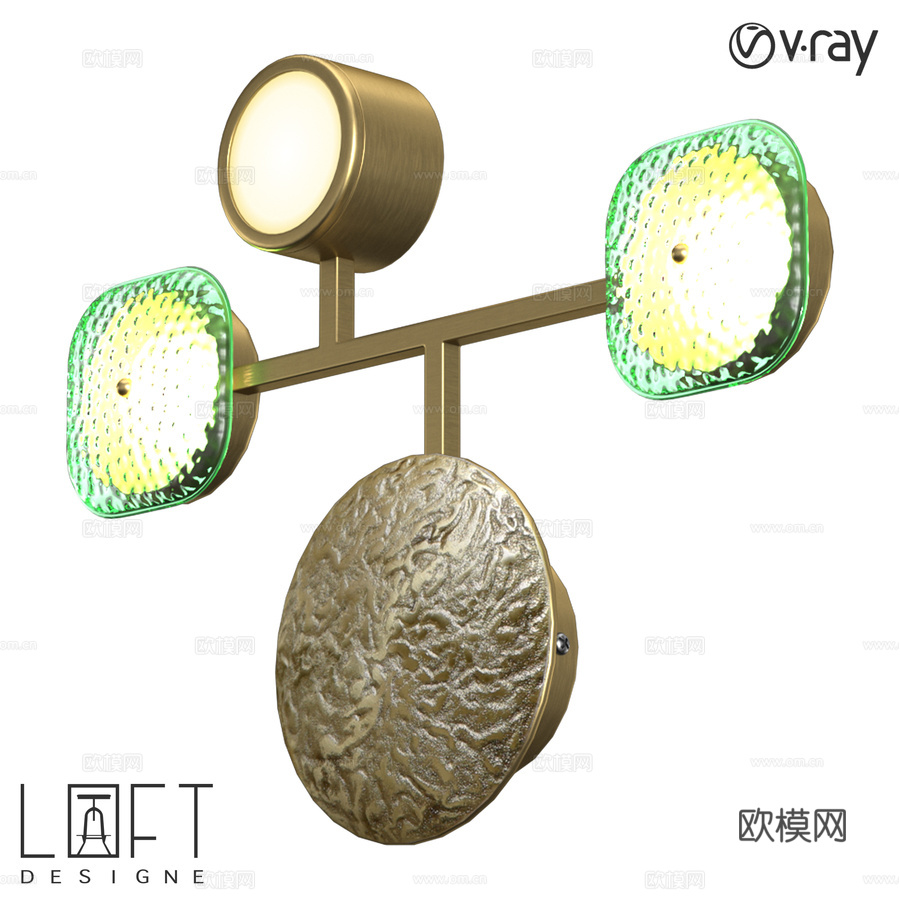 壁灯 LoftDesigne 8254 型号3d模型下载