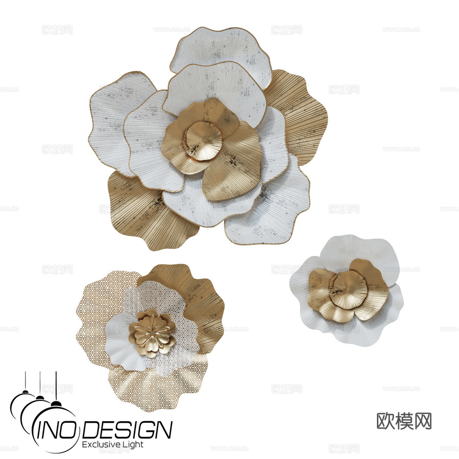 OM墙面艺术装饰 Inodesign 花卉装饰43d模型下载