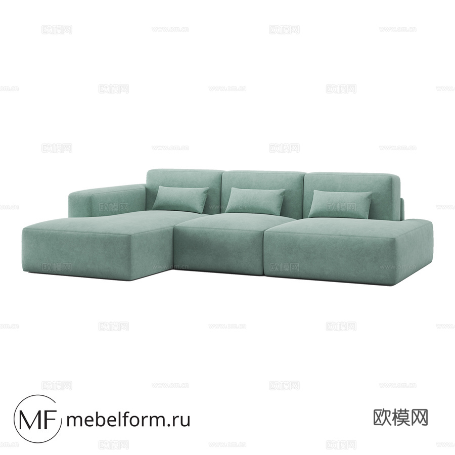 OM沙发LOFT加宽款3d模型3d模型下载