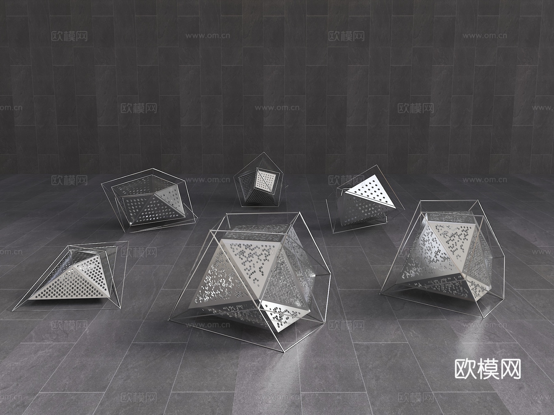 现代景观雕塑 城市雕塑 水景雕塑 几何雕塑 镂空雕塑 雕塑装su模型