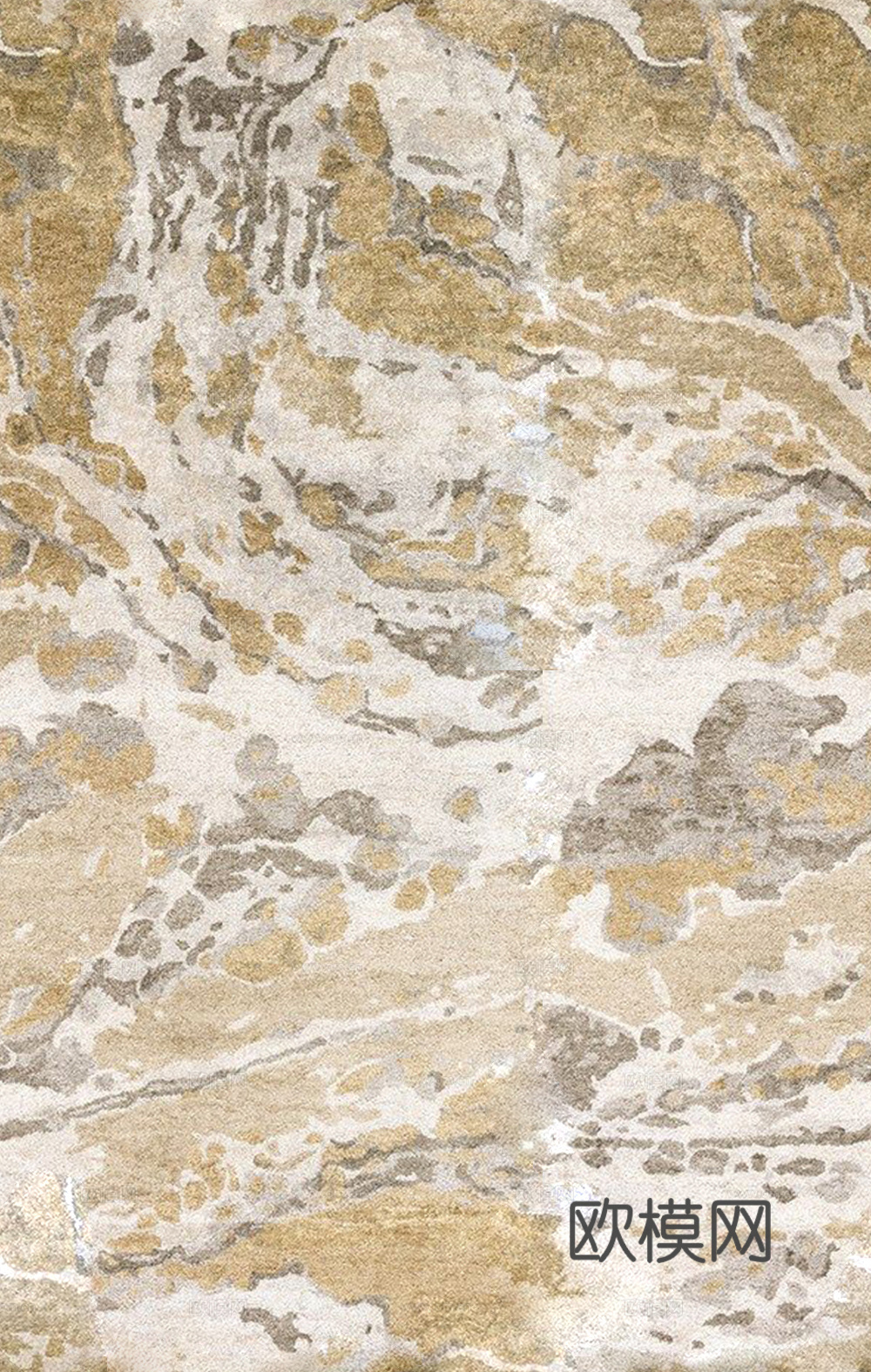 无缝现代米黄毛绒地毯