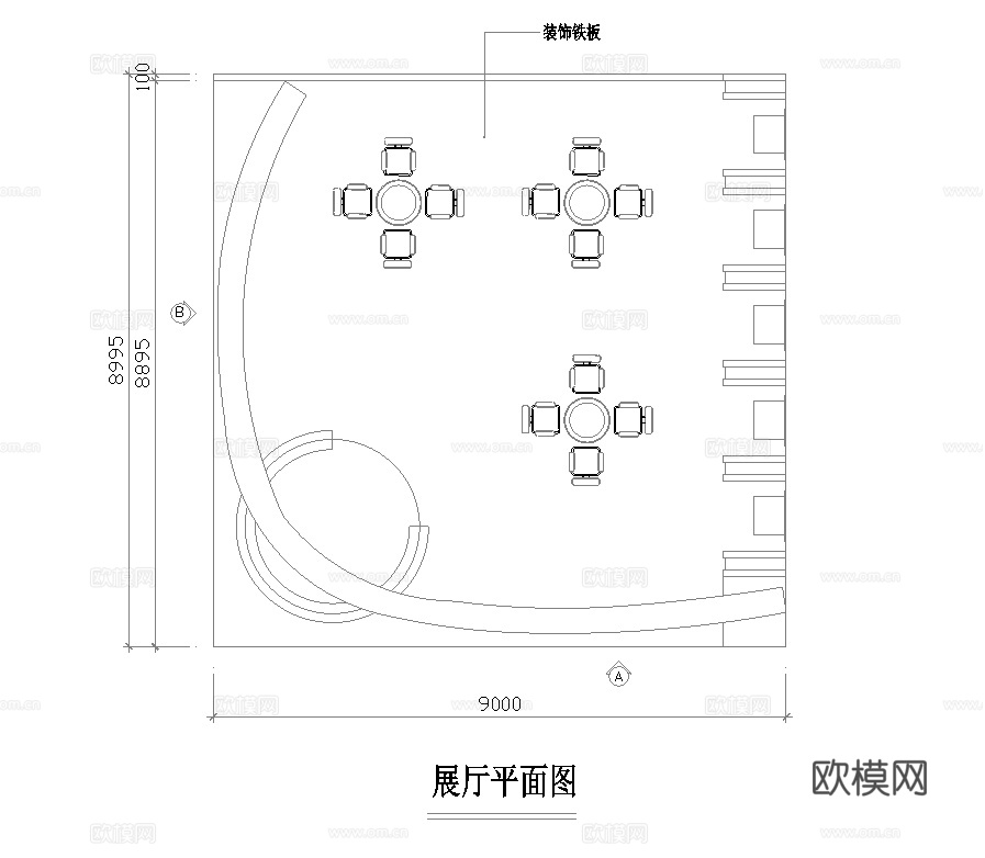 80平手机电脑展览展台 最新施工图 3d模型 效果图合集cad施工图下载（渲染图3）