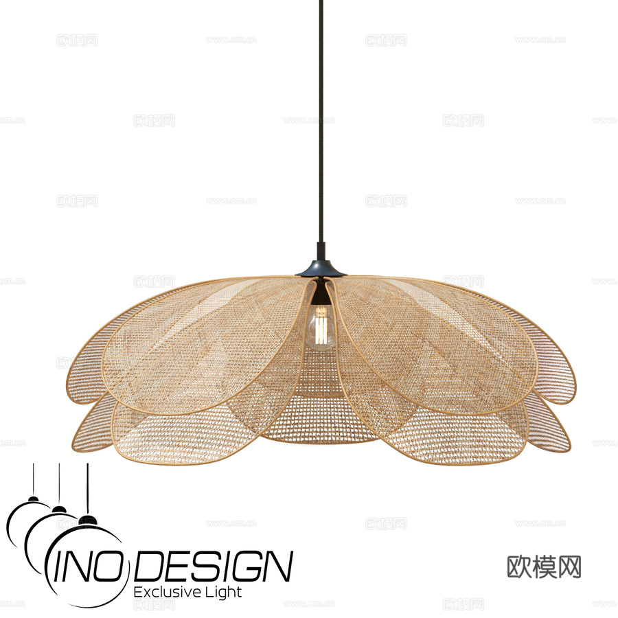 OM Inodesign 藤编花灯 44.60123d模型下载
