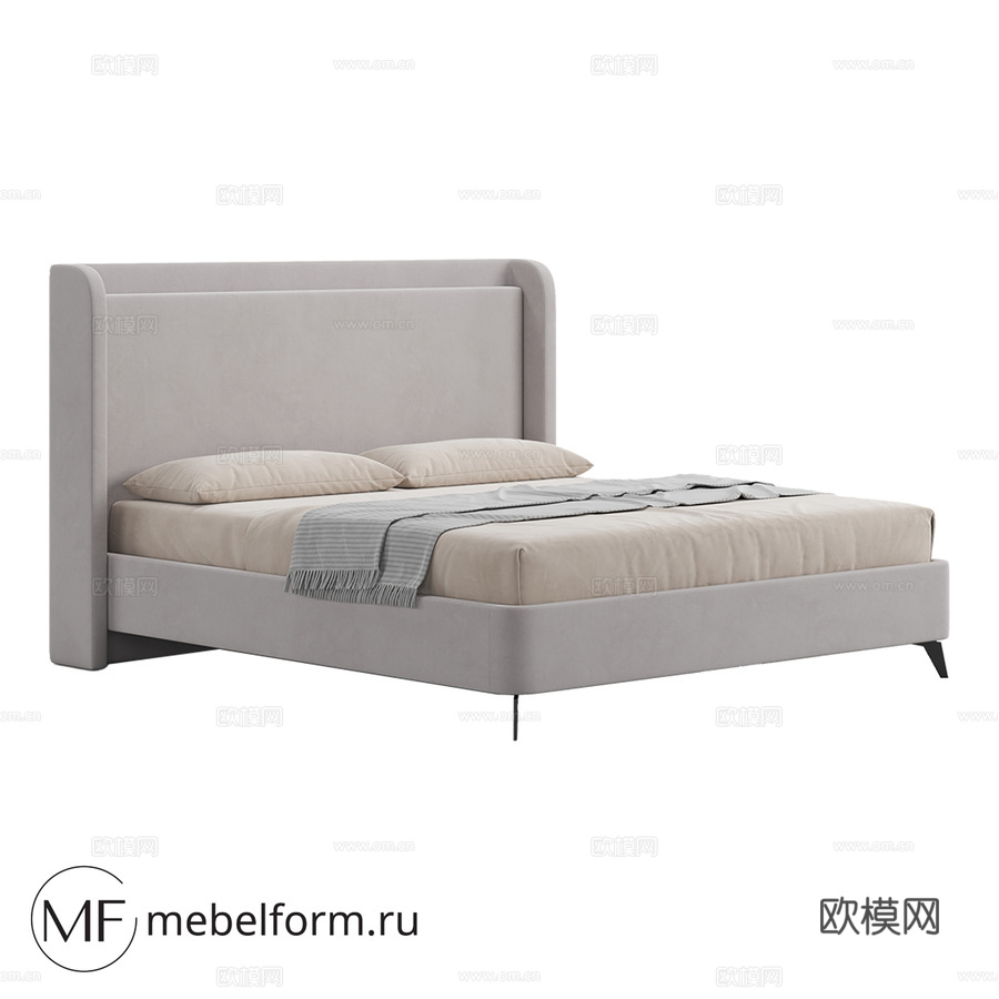 OM床TERY金属床腿款3d模型下载