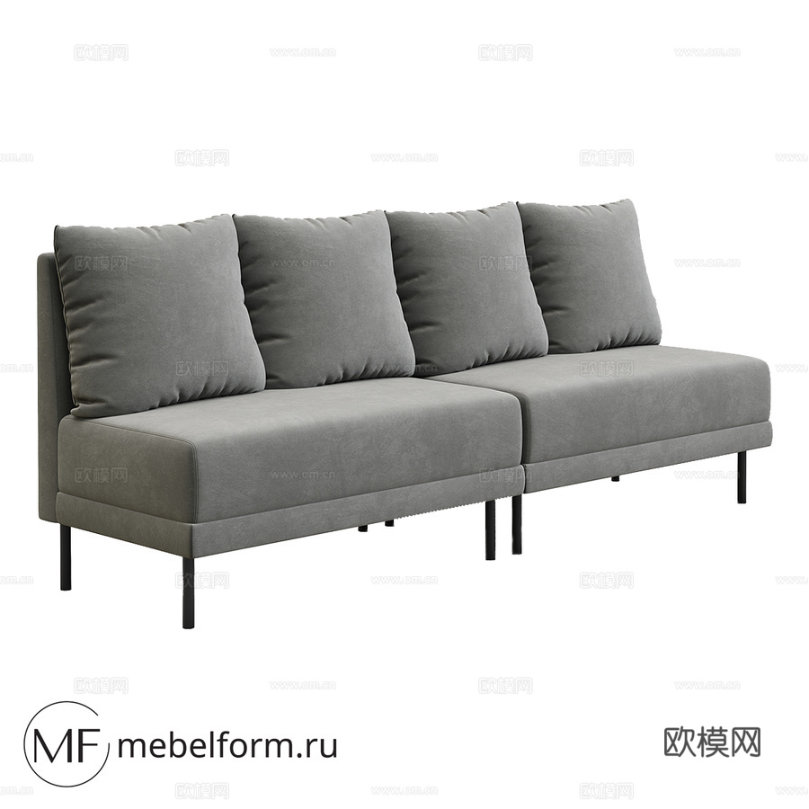 OM BELLA四人座沙发3d模型下载