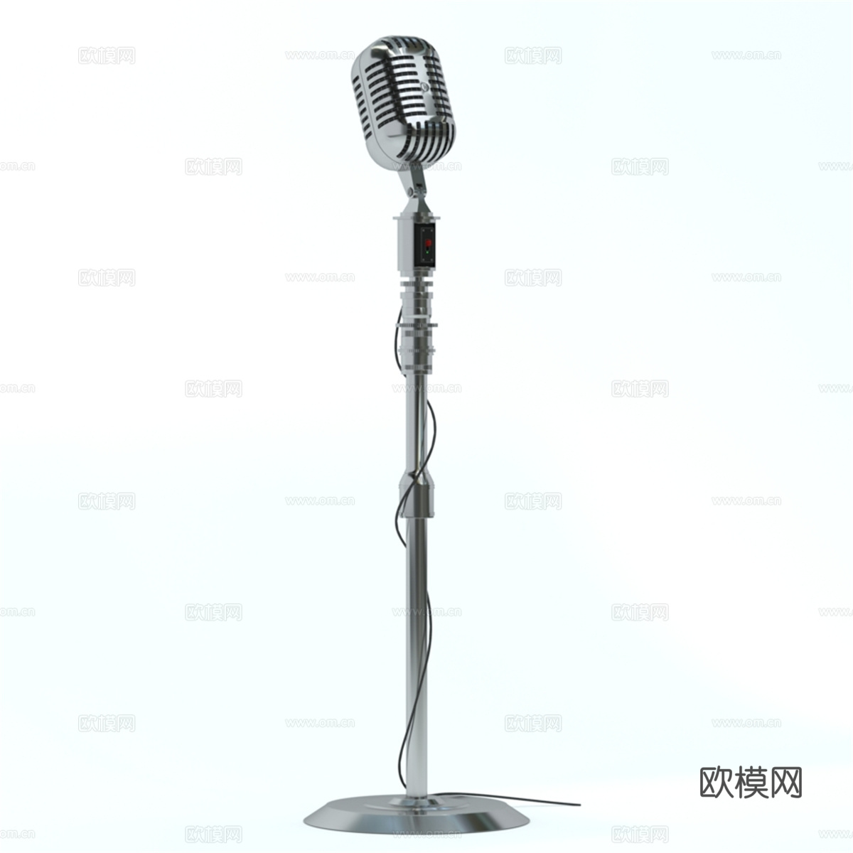 复古麦克风3d模型下载