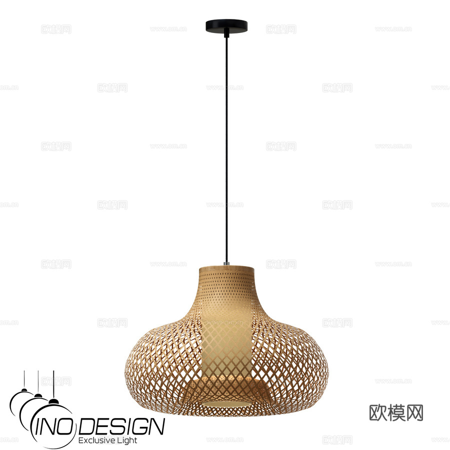 OM Inodesign 藤编梨形灯 44.30043d模型下载