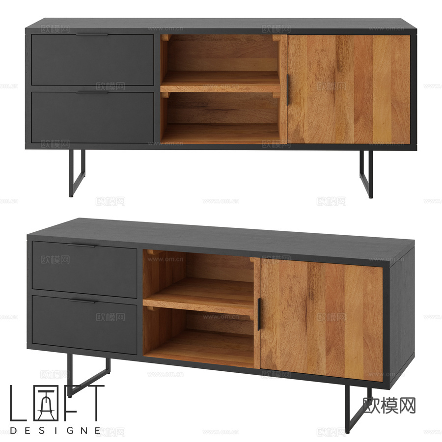 Console LoftDesigne 82363 型号3d模型3d模型下载