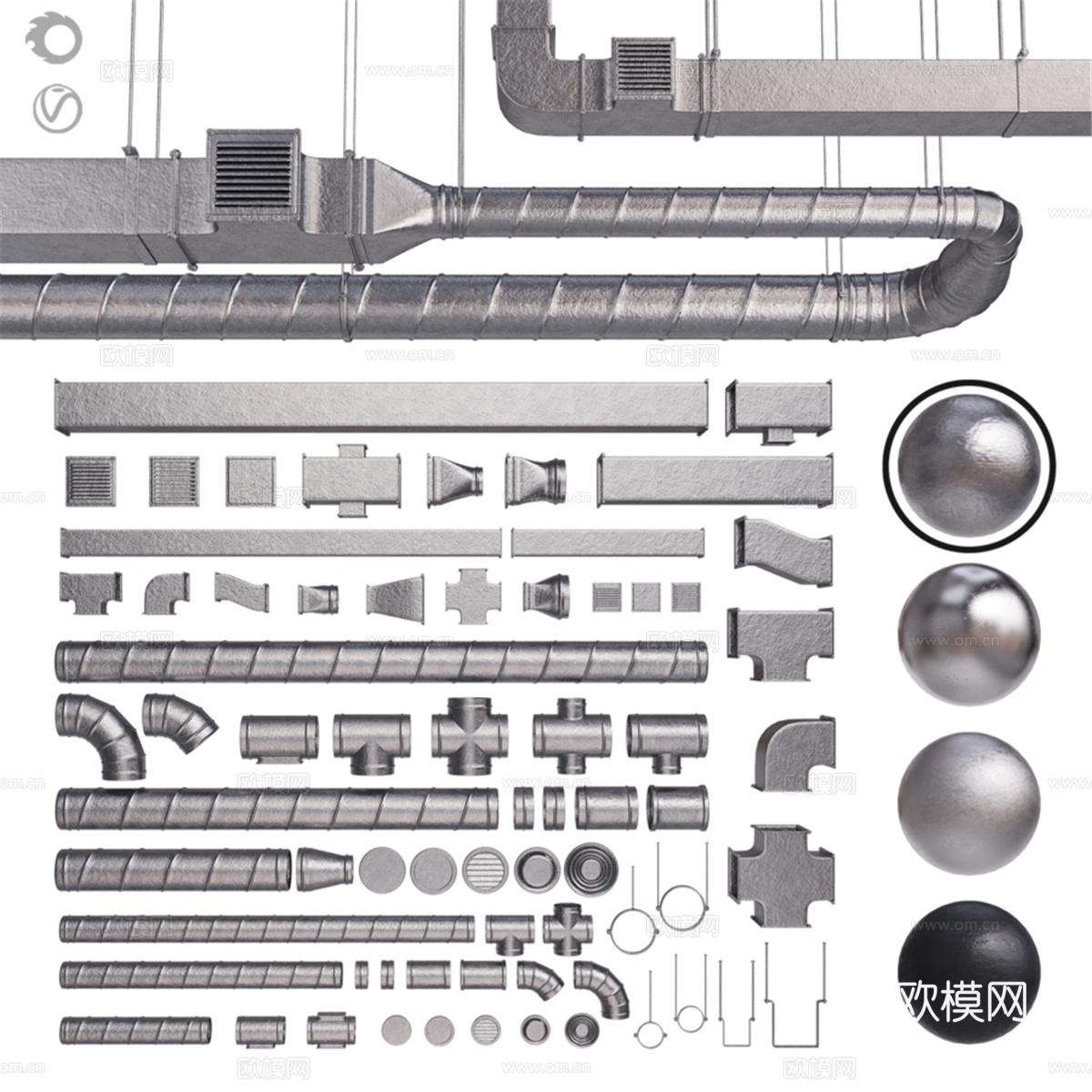 通风系统 23d模型下载