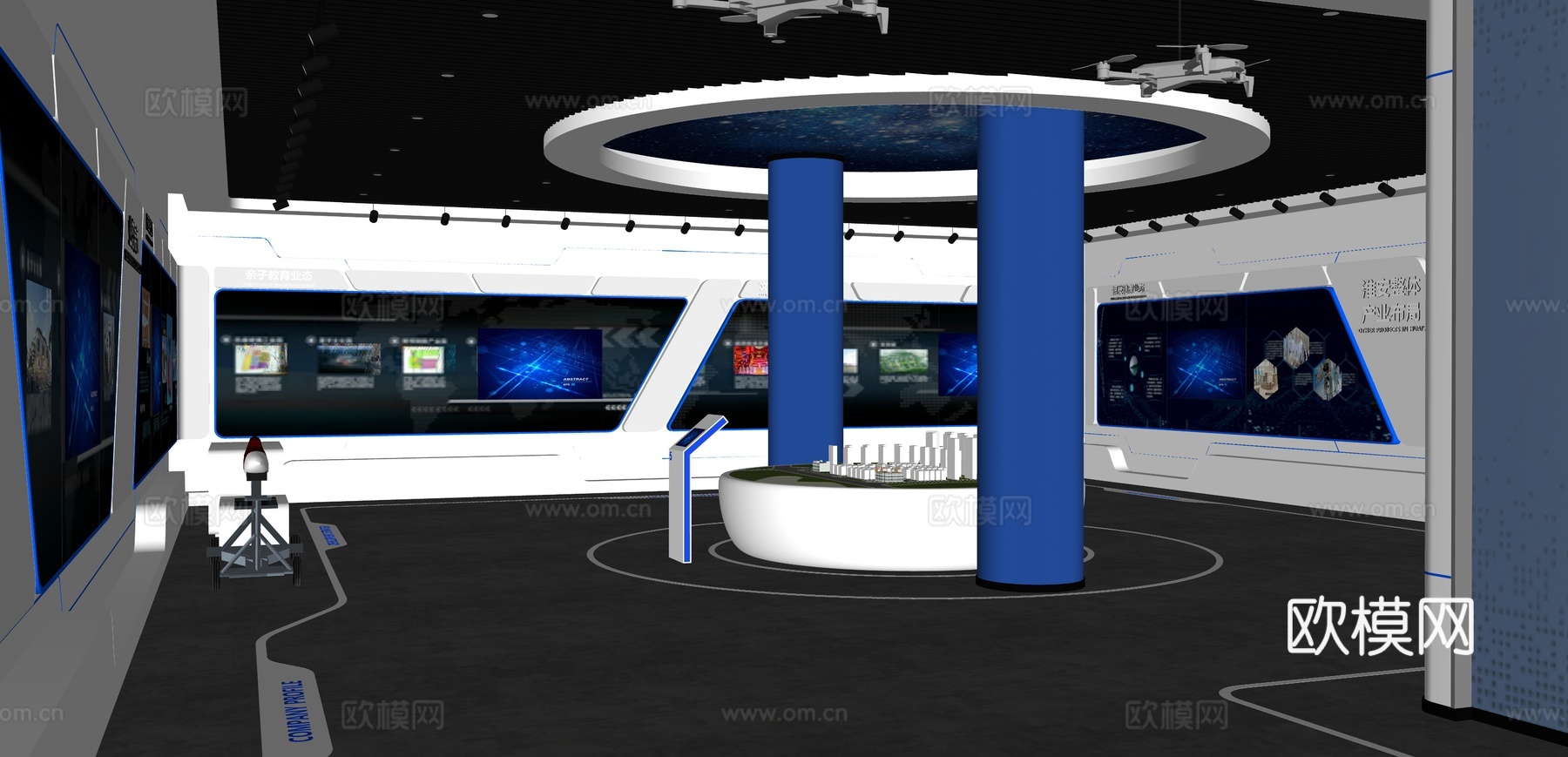 现代科技展厅su模型