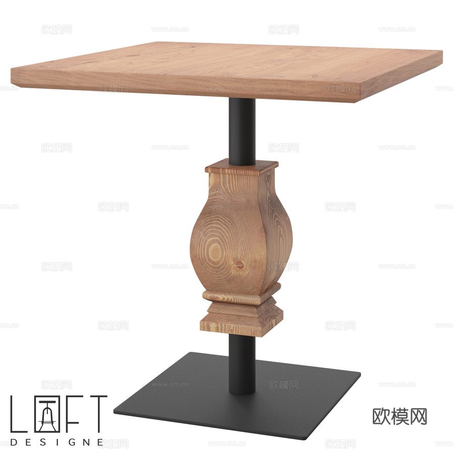LoftDesigne 70859 款餐桌3d模型下载