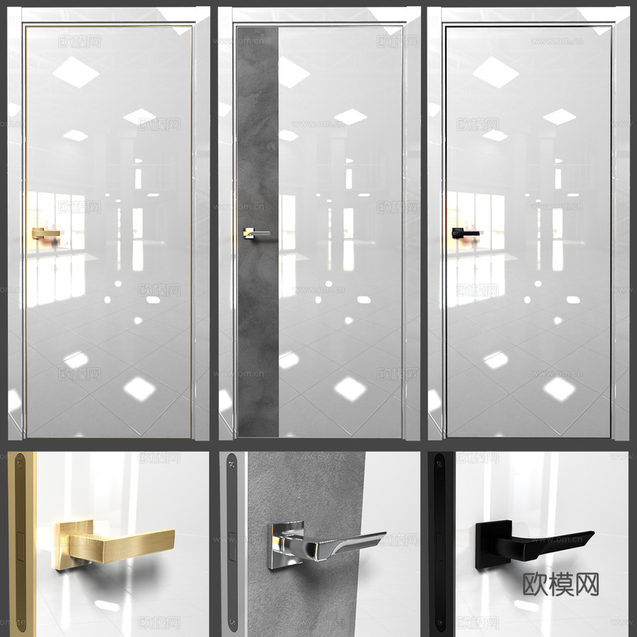 AurumDoors铂金系列室内门3d模型下载