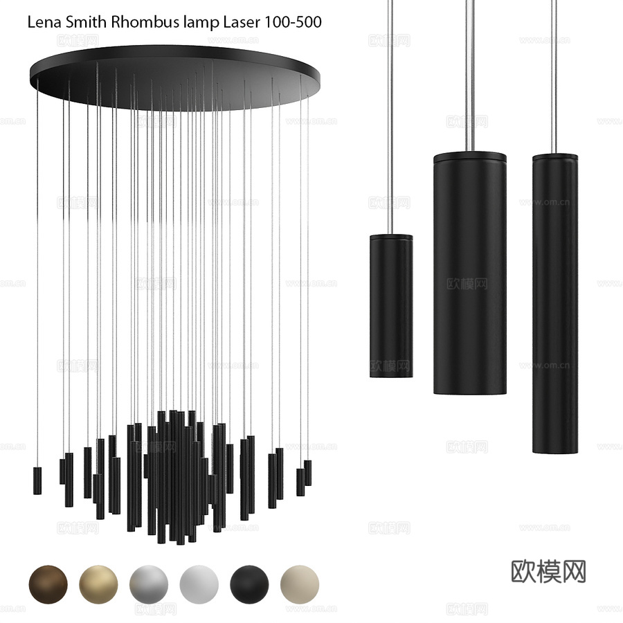 长吊灯吊灯 Lena Smith Rhombus l3d模型下载