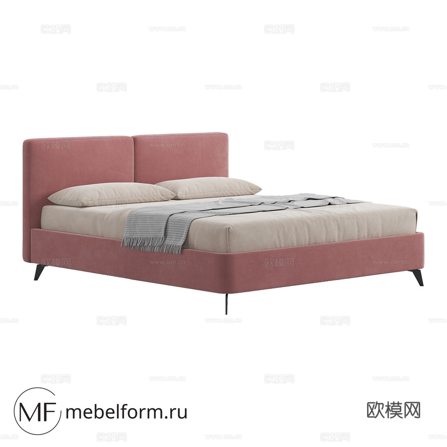 OM床多伦多现代款带腿3d模型下载