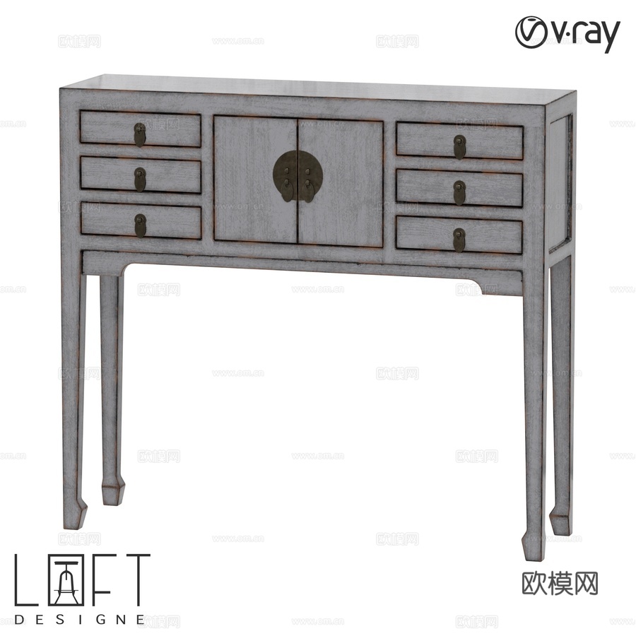 Console LoftDesigne 80472 型号3d模型下载