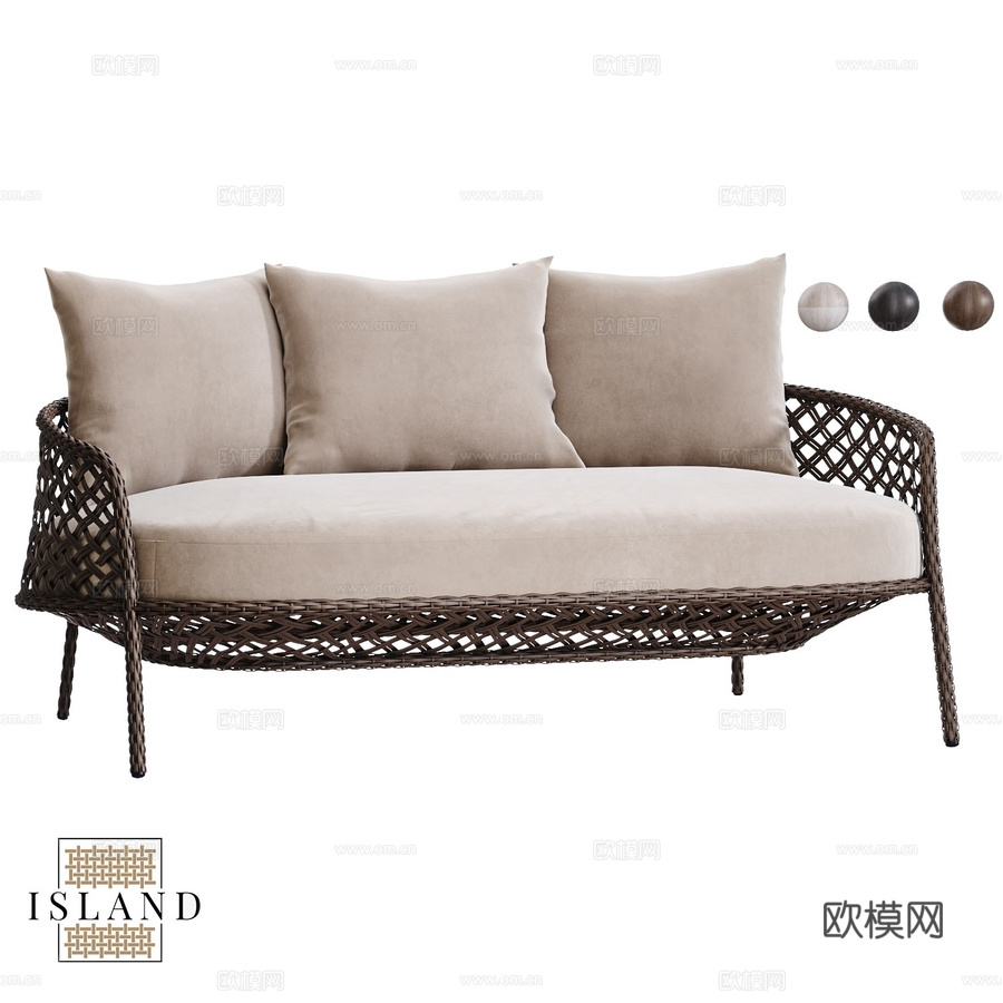 OM沙发Lounge Savona3d模型下载