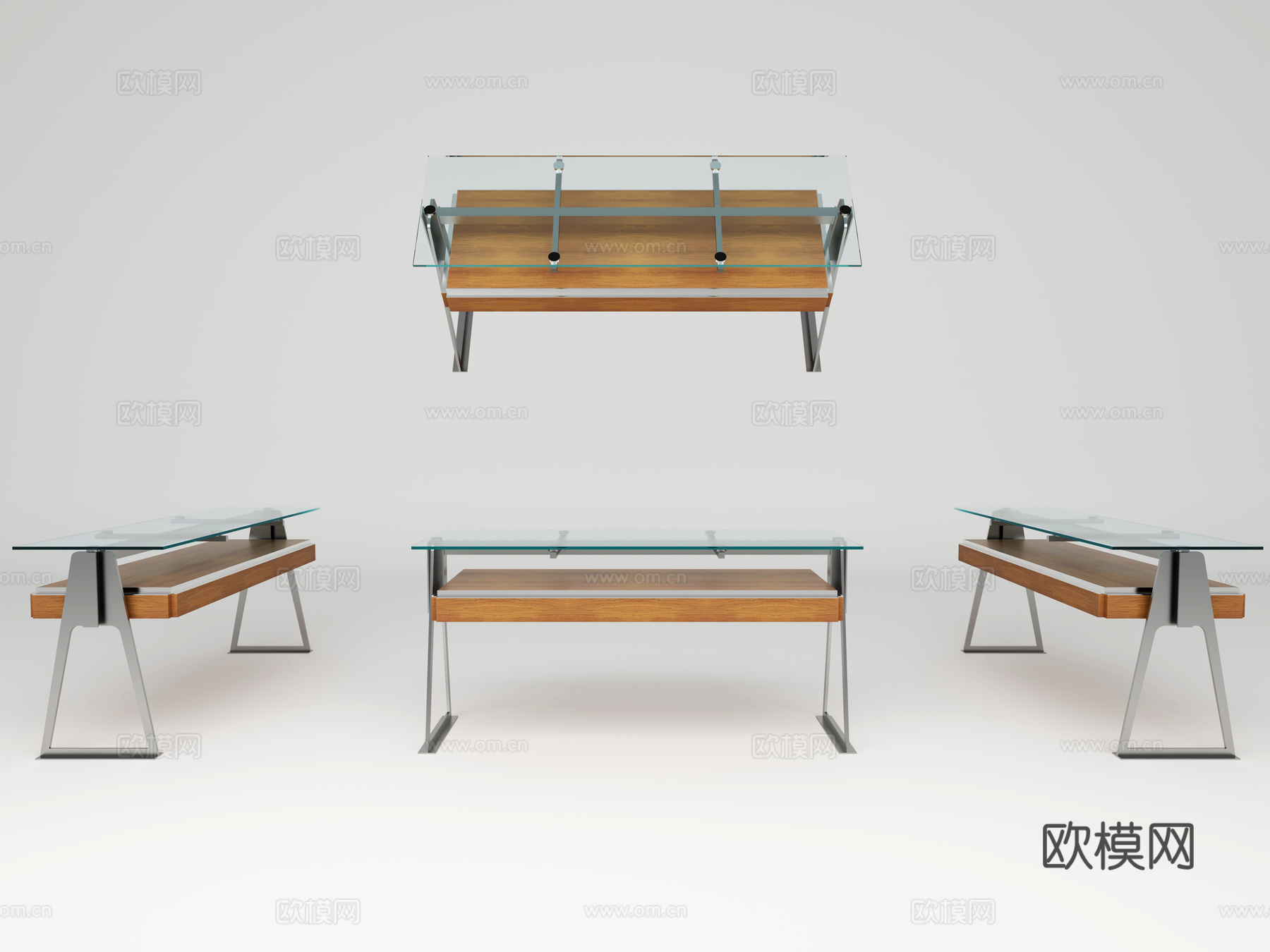 陈列台流水岛台展台3d模型下载