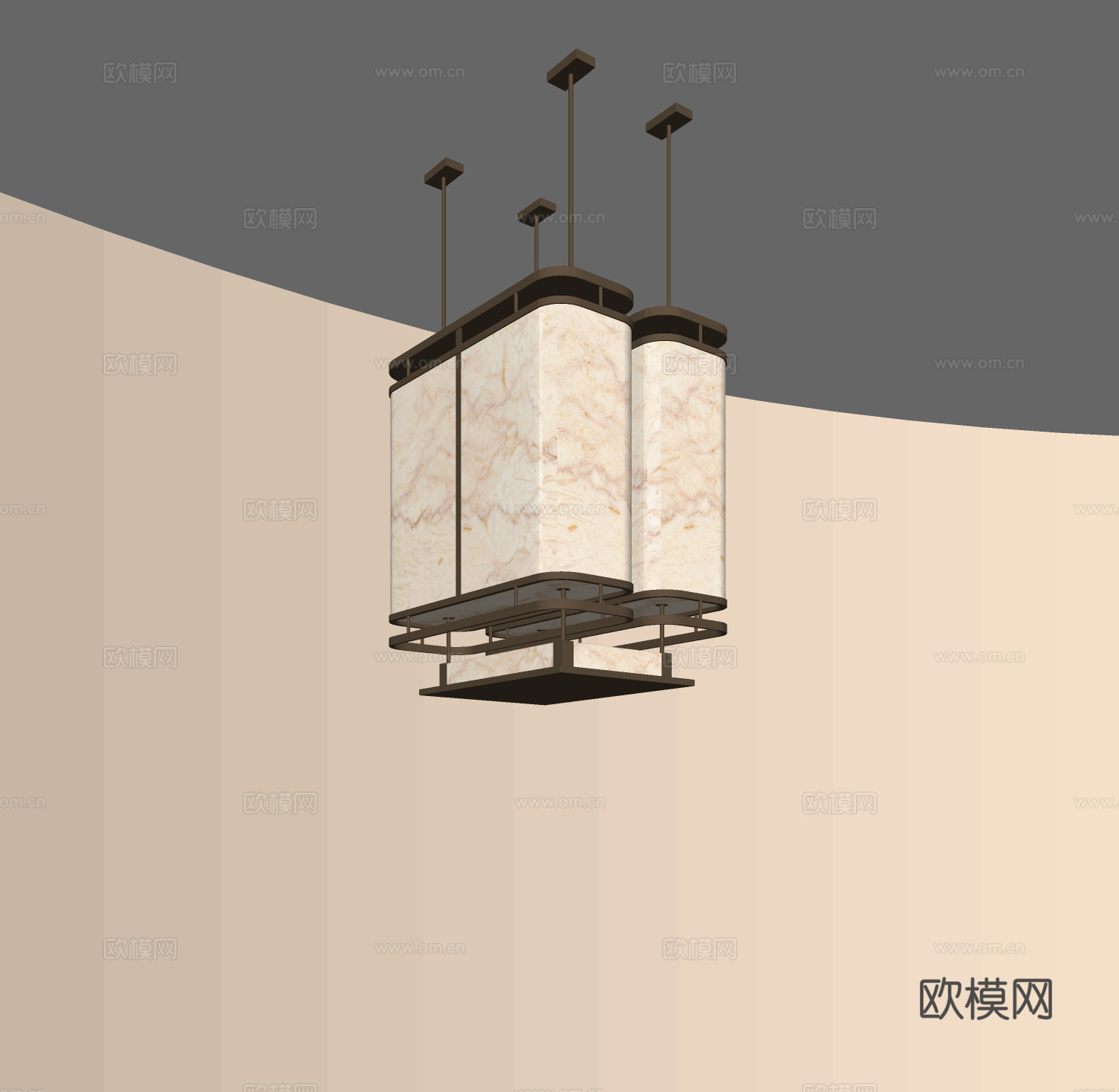 现代轻奢吊灯 大型吊灯 餐厅吊灯 复古吊灯 艺术吊灯su模型