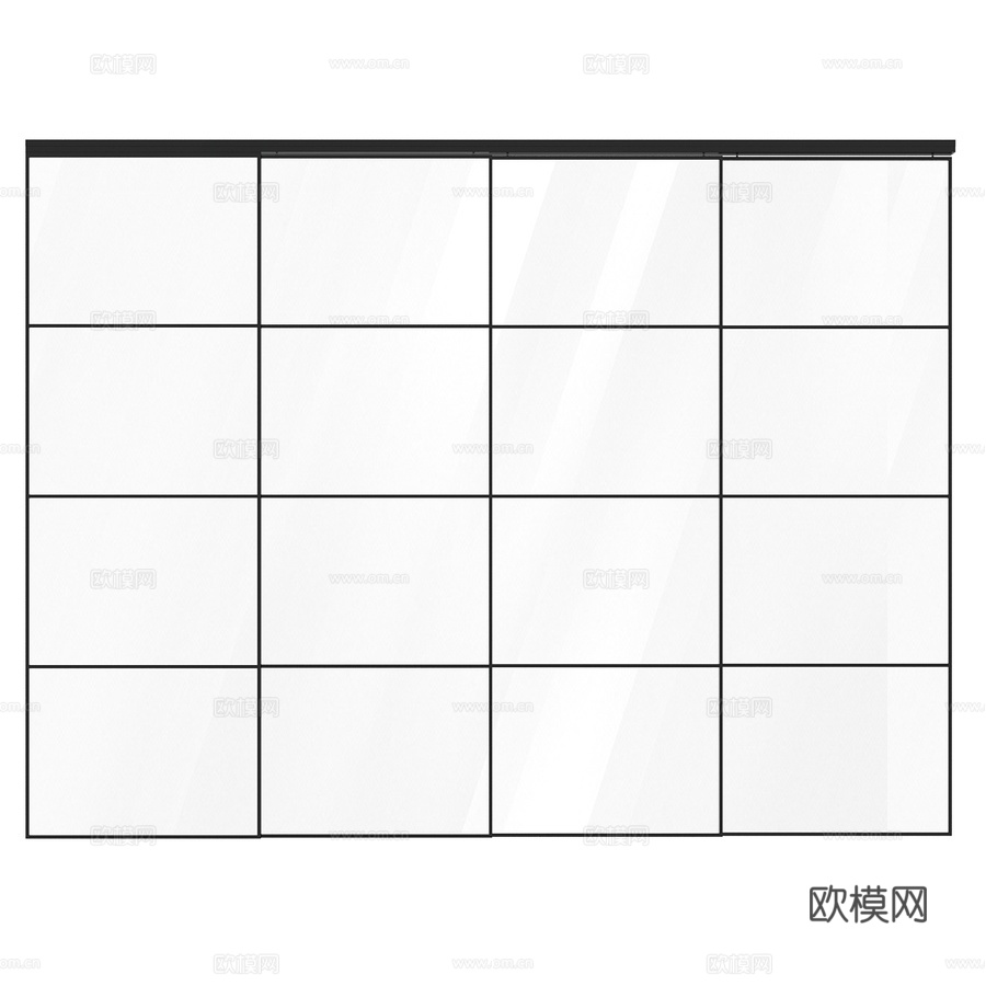 OM室内隔断隐形之门3d模型下载