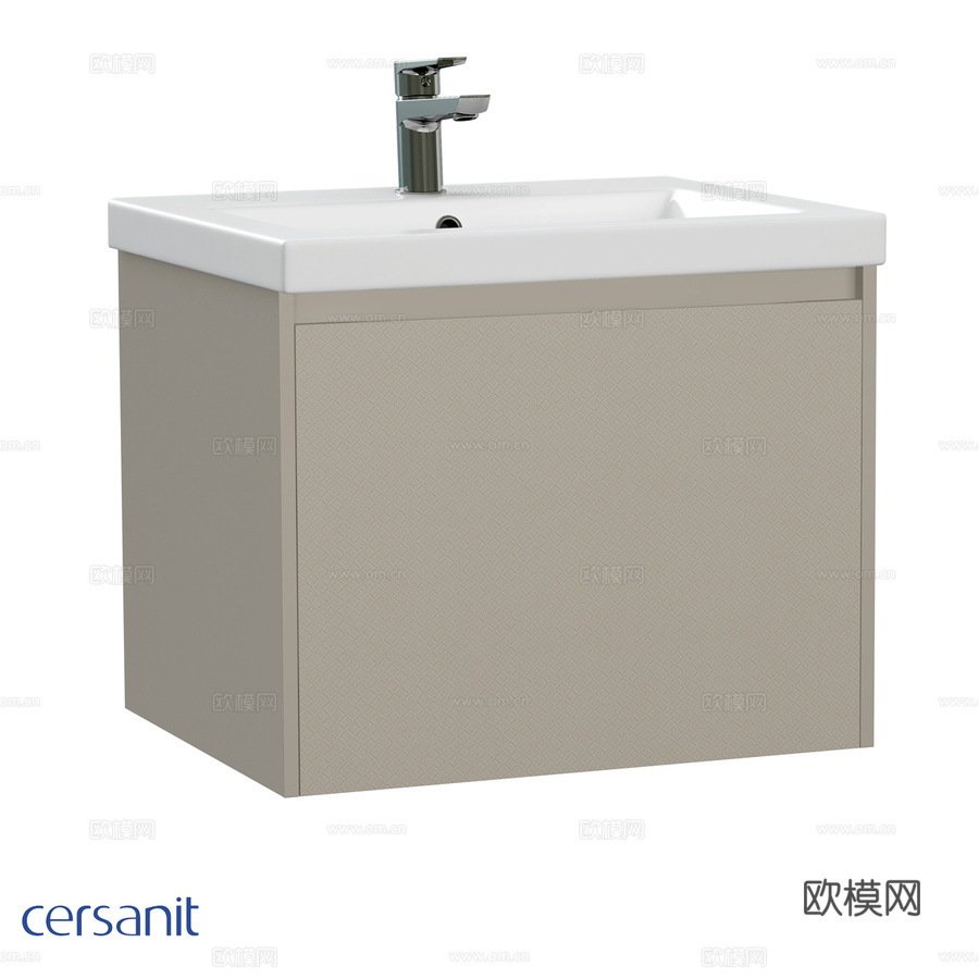 梳妆台 Cersanit Grande Como 60 米色3d模型下载