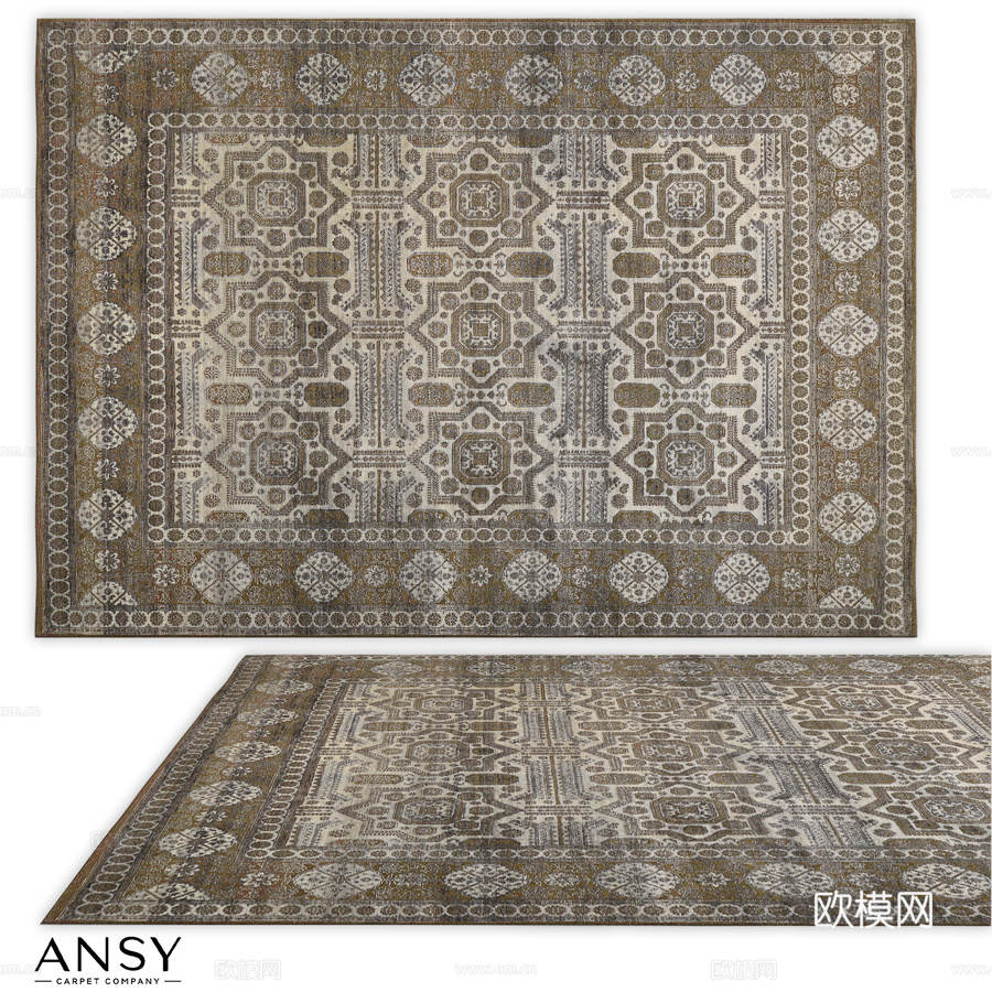 安西地毯（编号3095）3d模型下载