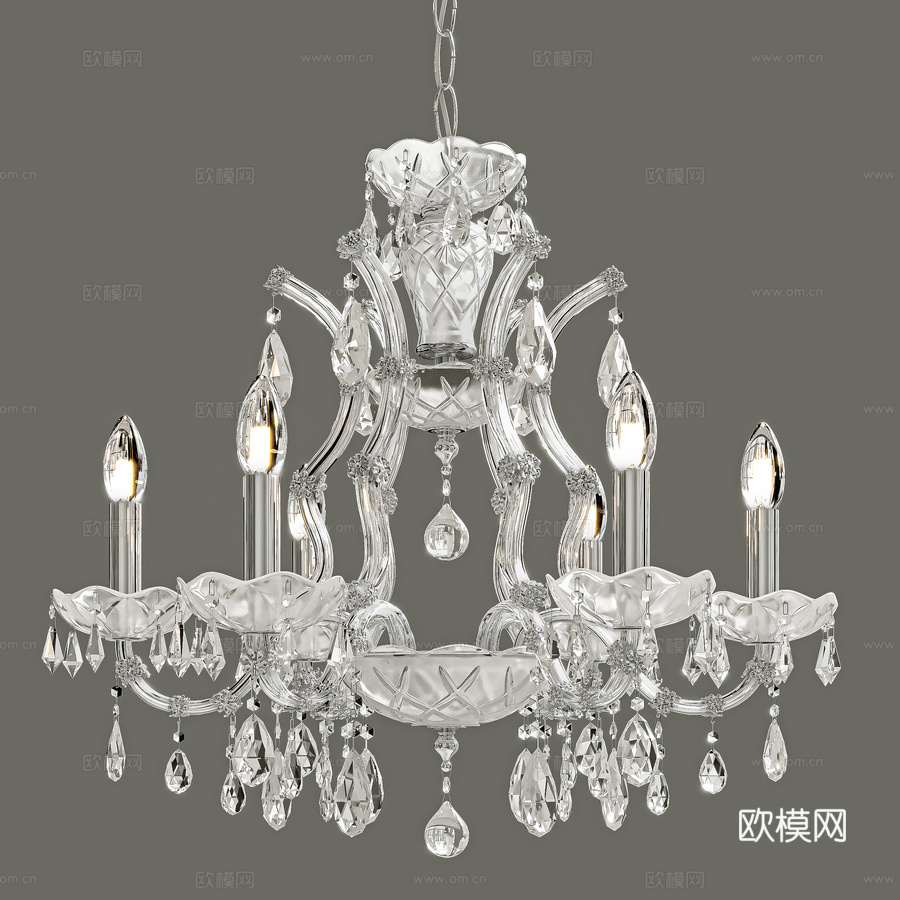 OM 吊灯水晶 Lux BLANCA re SP63d模型下载