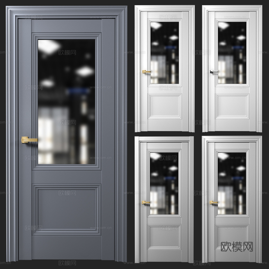 AurumDoors Cobalt 31室内门3d模型下载