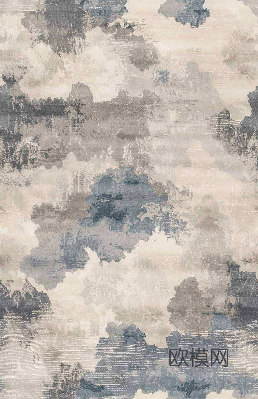 无缝中式水墨酒店地毯