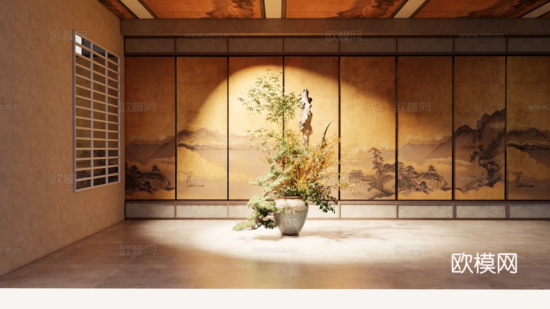 摆件 灯具 装饰品 架子 桌子su模型