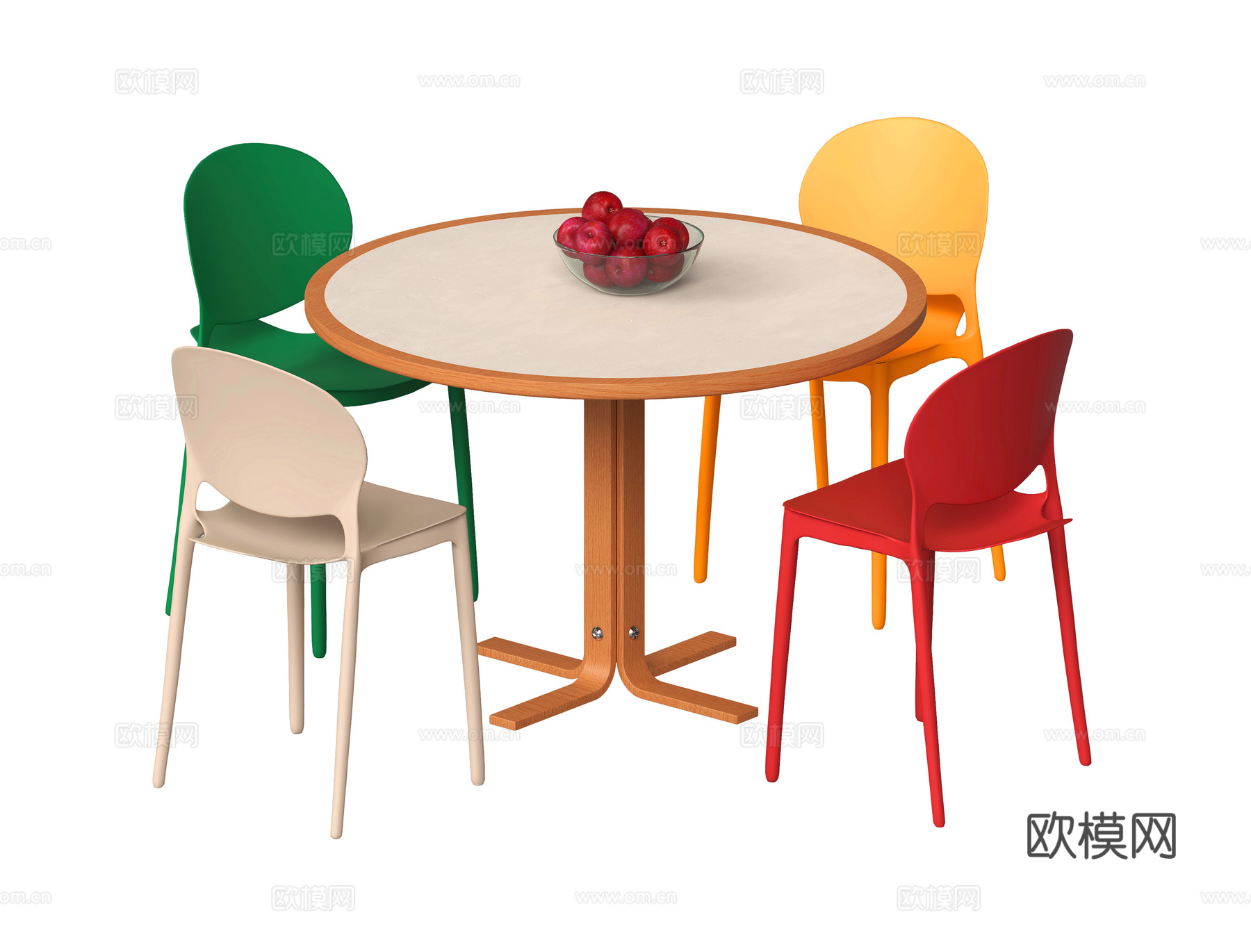 现代餐桌椅3d模型下载
