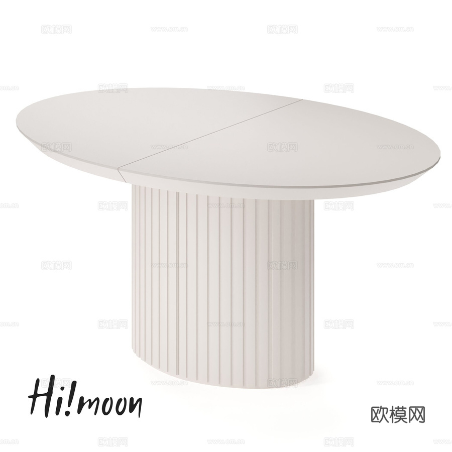 (OM) 椭圆推拉桌 Mizar3d模型3d模型下载