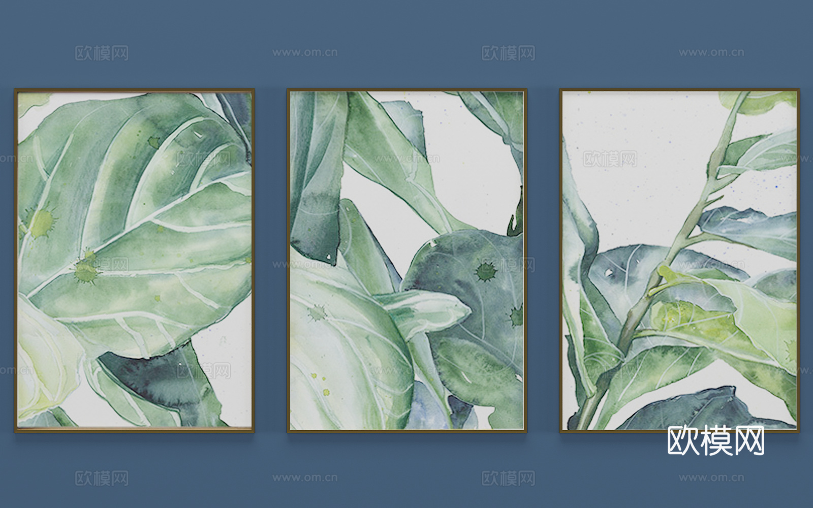 现代装饰画 挂画 壁画3d模型下载（渲染图1）