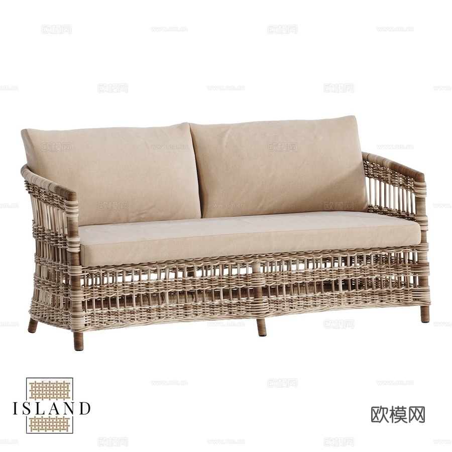 OM沙发Lounge Athena3d模型下载