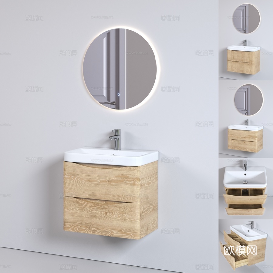 OM Clay_600_700_800_橡木3d模型下载