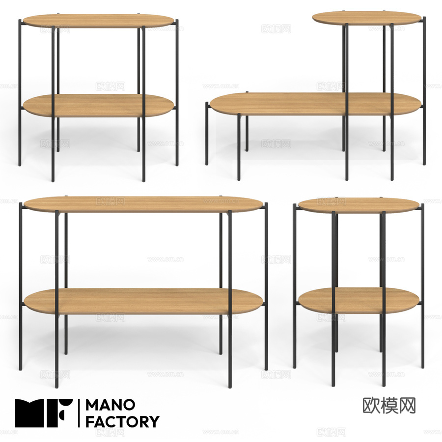 (OM) MANO FACTORY WILLIAM金属边柜3d模型下载