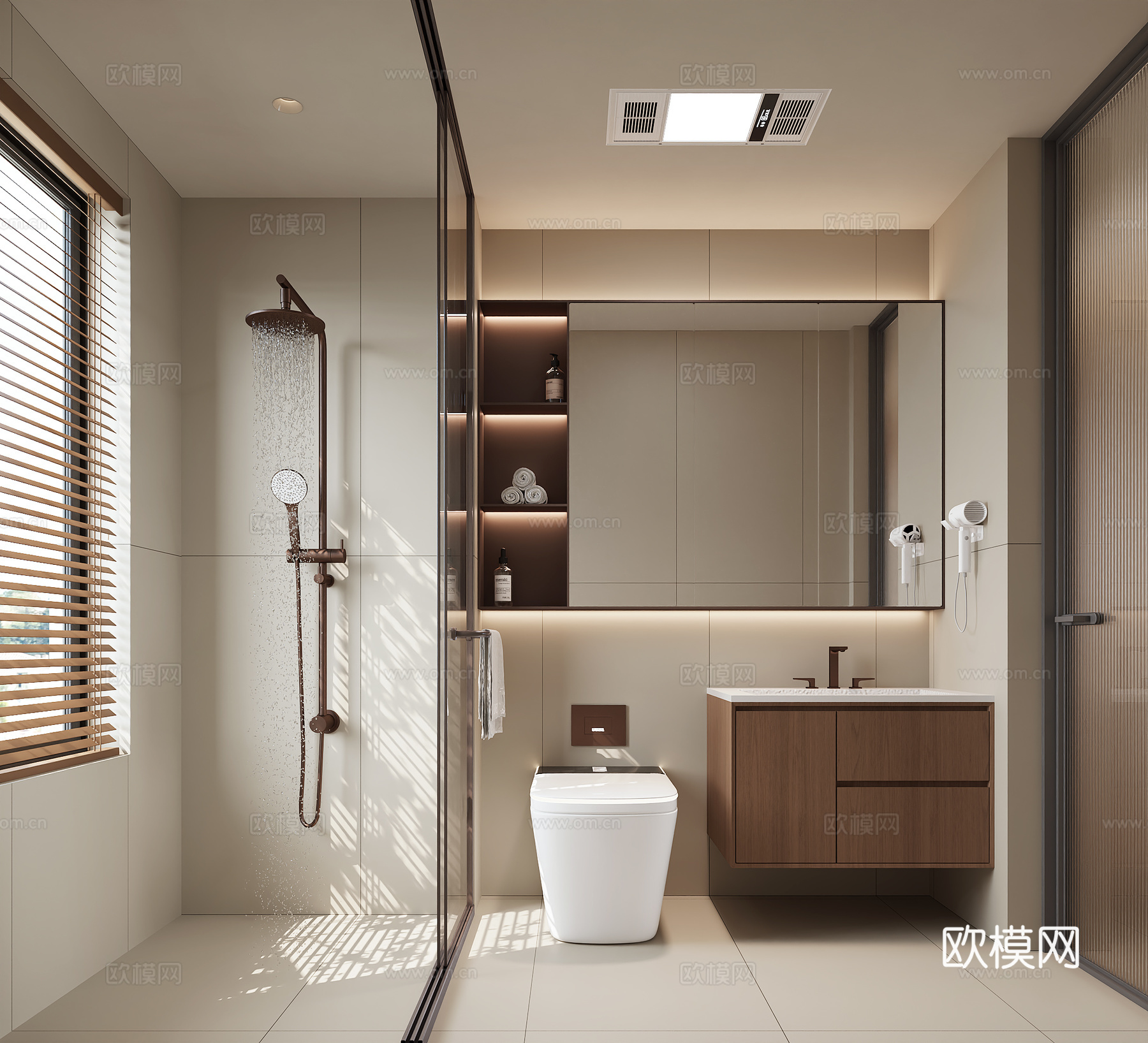 现代卫生间su模型